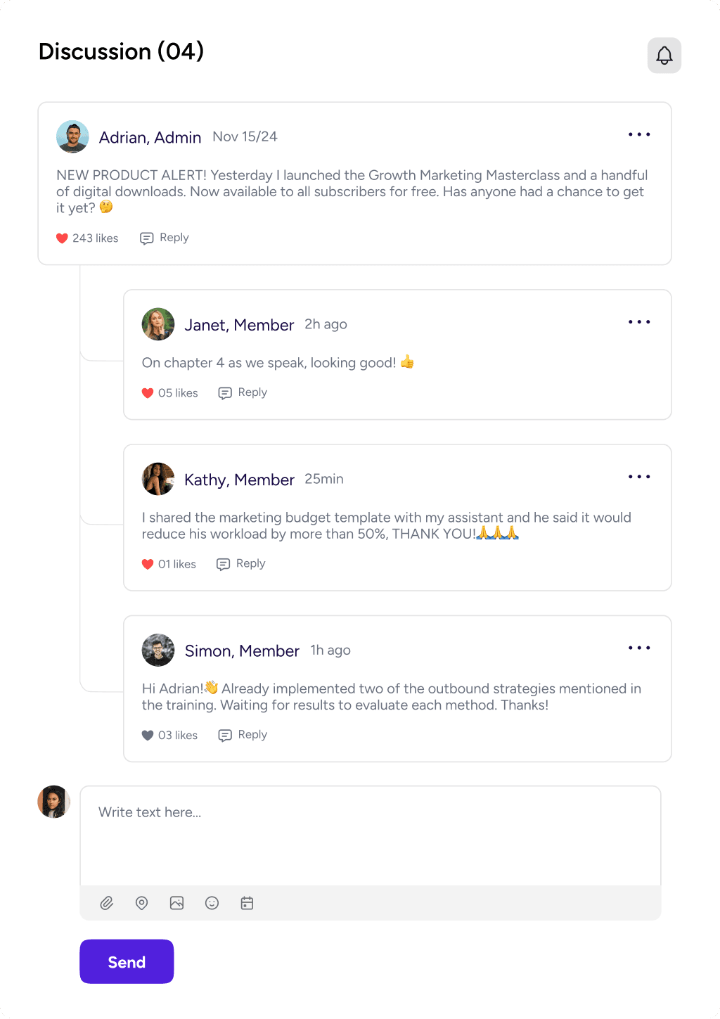A Forento community where members collaborate and connect