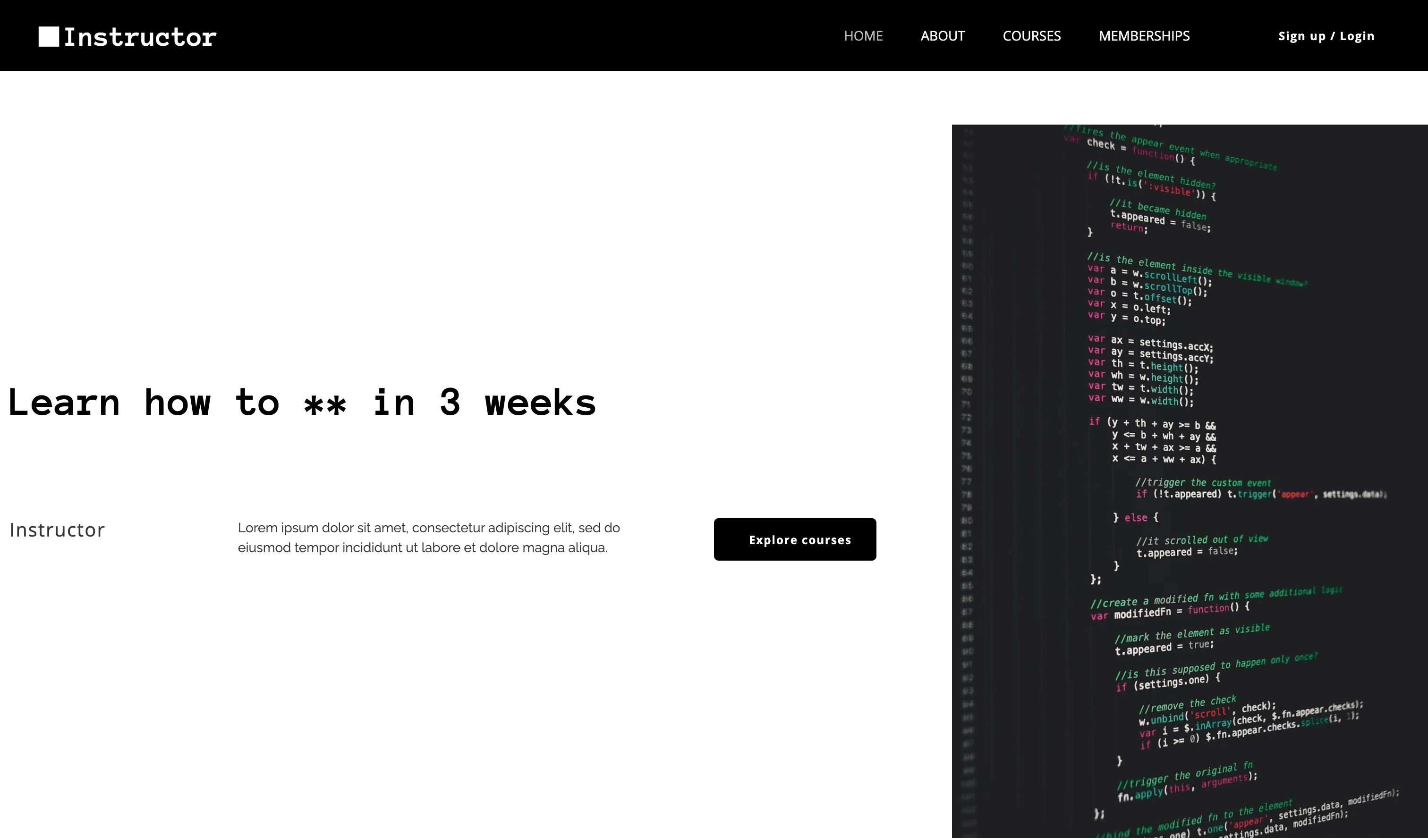 Website template preview